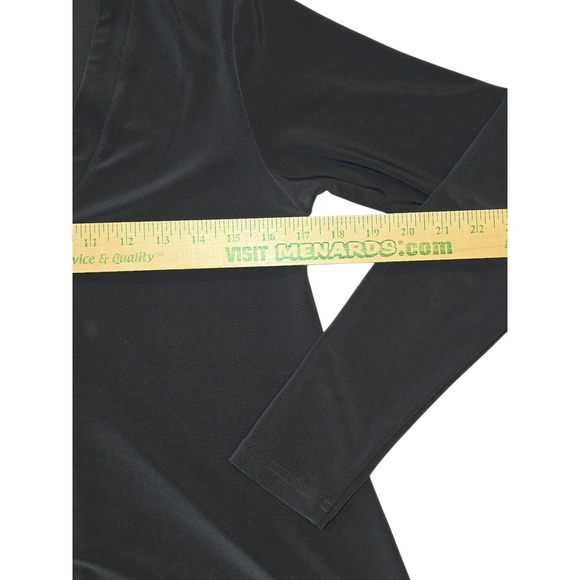 Sympli Tunic Top Womens 8 Black Button Front Stretch Long Sleeve Minimalist - Picture 2 of 9